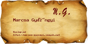 Marcsa Gyöngyi névjegykártya